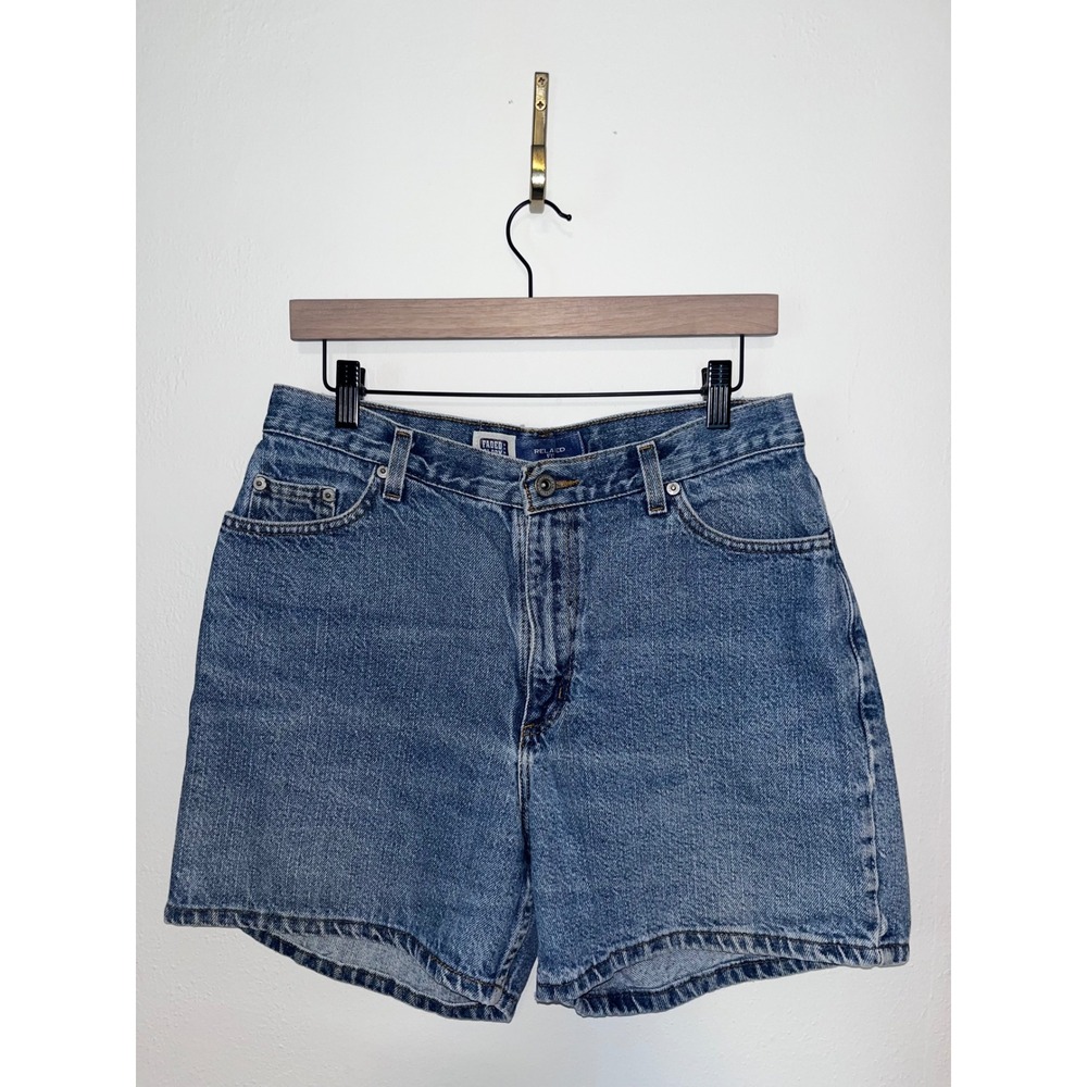 Faded Glory Dad Shorts Womens Relaxed Fit Denim Size 14 Vintage 90s Style